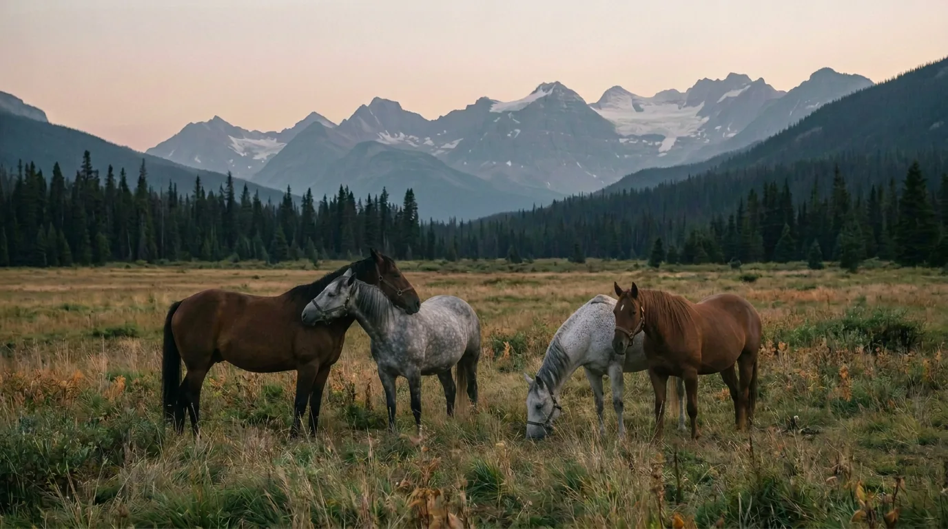 Chevaux en liberté, Poney Club du Bréda Allevard, Isère